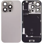 İphone 16 Pro İle Uyumlu Arka Cam Kapak Çelik Plakalı Kablosuz NFC Şarjlı MagSafe Mıknatıslı