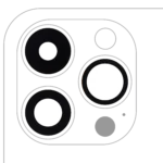 iPhone 14 Pro Max Arka Kamera Lensi (Yalnızca Cam) Yapışkanlı (3 Parça Set)