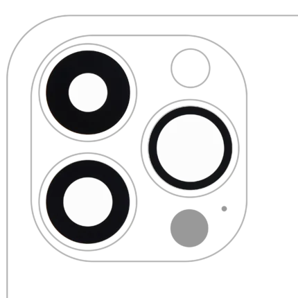 iPhone 13 ProArka Kamera Lensi (Yalnızca Cam) Yapışkanlı (3 Parça Set)