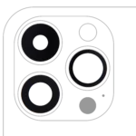 iPhone 14 Pro Max Arka Kamera Lensi (Yalnızca Cam) Yapışkanlı (3 Parça Set)