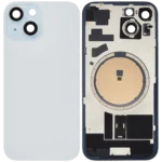 MagSafe Mıknatıslı Çelik Plakalı Arka Cam Önceden Takılmış iPhone 15 ile Uyumlu (Logosuz) (Mavi... 1355543