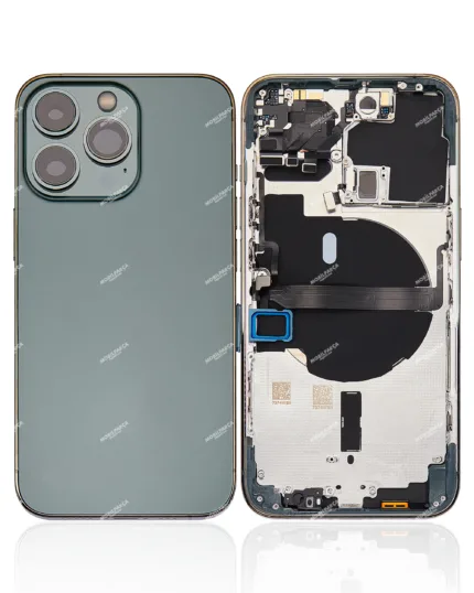 İphone 13 Pro İle Uyumlu Kasa Kapak Set Yeşil İçi DOLU (Logolu) Orijinal Kasa