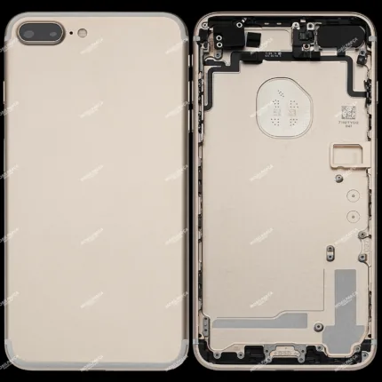 İphone 7 Plus İle Uyumlu Kasa Kapak Set Gold İçi Boş (Logolu) 1/1 Kasa