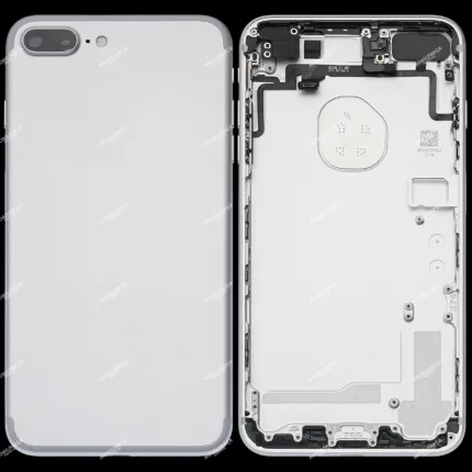 İphone 7 Plus İle Uyumlu Kasa Kapak Set Beyaz İçi Boş (Logolu) 1/1 Kasa